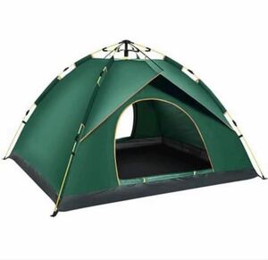 テントワンタッチテント3〜4人用キャンプテント1層式の簡単設置UVカット加工防風・防水折りたたみ超軽量