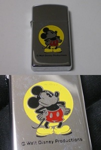 Mickey Mouse 1976 Slim Vintage Zippo Выставка неиспользована