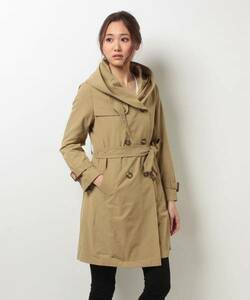  Nano Universe * with a hood . trench coat. beige 36