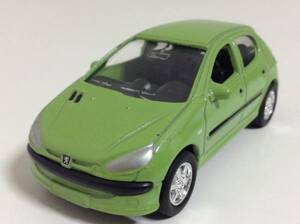 PEUGEOT Peugeot 206 1.4L 1.6L XT 5-door 1998 year ~ 1/56 approximately 7.2cm Welly minicar postage Y220