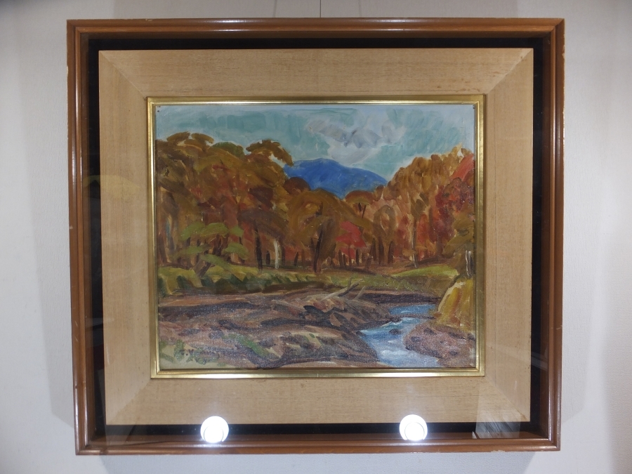 [Authentic Guaranteed] Yamaguchi Takehiko, original work, F-8, oil painting, representative artist of Saga Prefecture, member of the Nitten Exhibition, council member of the Kofu-kai, Saga Prefectural Museum of Art, collector's release (Fujishima Takeji), Saga Prefecture, Painting, Oil painting, Nature, Landscape painting