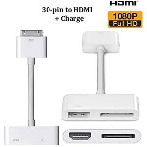 30ピン-HDMI ドック-HDMI TV AVケーブルアダプター ビデオコンバーター + 充電 | IOS 9.3対応 | 延長プロジェクター テレビ モニター