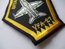 【送料無料】アメリカ海軍 VFA-27パッチ刺繍ワッペン/ROYAL MACES F/A-18Eエアフォース米軍ミリタリーUSAアメリカ軍U.S. Army M20_画像4