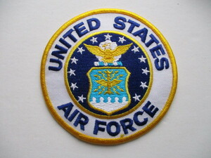 【送料無料】アメリカ空軍U.S. AIR FORCEパッチ刺繍ワッペン/E合衆国空軍エアフォース米軍ミリタリーUSA国章アメリカ軍U.S. Army白頭鷲 M19