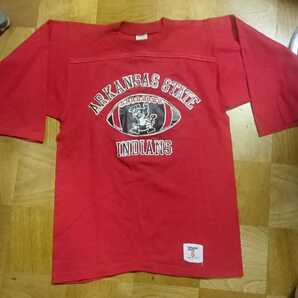 10000円即決、送料無料!! 80s~ collegiate pacific ヴィンテージ フットボールT フットボールシャツ MADE IN USA カレッジ