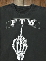 ＦＴＷ Ｆｕｃｋ Ｔｈｅ Ｗｏｒｌｄ Tシャツ 黒 ブラック ファック ザ ワールド バイカー 骨 スカル Ｆｏｒｅｖｅｒ Ｔｗｏ Ｗｈｅｅｌｓ_画像1