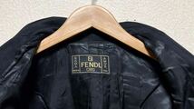 【イタリア製】 FENDI レディース ジャケット 本革レザーコンビ 38 32 24　サイズ　オールド・ヴィンテージ　フェンディ_画像5