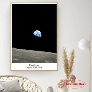C1481 ペイル・ブルー・ドット Pale Blue Dot ボイジャー1号 宇宙 地球 NASA 太陽系 キャンバスアートポスター 50×70cm 海外製 枠なし A