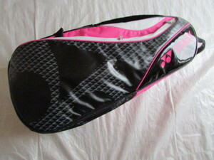  free shipping USED middle . dirt equipped Yonex yonex racket bag BAG1722R rucksack 6 pcs insertion . black / pink ..10560 jpy 