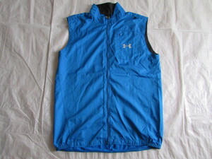 アンダーアーマー メンズ Mサイズ ベスト ノースリーブ ジャケット USED きれい MRN5946 ブルー系 UNDER ARMOUR 