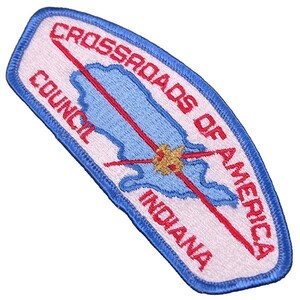 ZD19 CROSSROADS OF AMERICA COUNCIL INDIANA ボーイスカウト BSA ワッペン パッチ ロゴ エンブレム アメリカ 米国 輸入雑貨