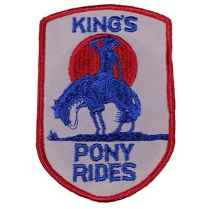 DF21 KING'S PONY RIDES ワッペン パッチ ロゴ エンブレム アメリカ 米国 USA 輸入雑貨 馬 刺繍