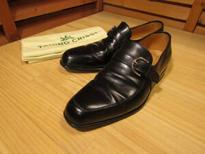 Y free shipping ^262[TANINO CRISCItanino Chris chi-] storage bag attaching single monk strap U chip shoes black SIZE 5