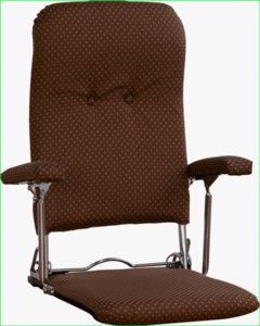 お座敷座椅子 折り畳みイス リクライニング 肘付 ブラウン M5-MGKNS9707BR