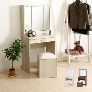  dresser dresser desk desk dresser stool attaching three surface mirror make-up pcs. set 3 surface mirror cosme storage mirror Brown (3D) M5-MGKFGB00161BR