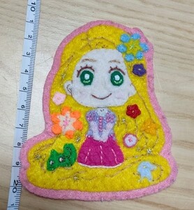 手作り アップリケ フェルト ワッペン 女の子 ハンドメイド