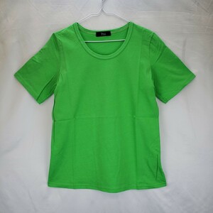 ap2877 △ 新品 ▲ Tシャツ ３L グリーン 緑 男女兼用 夏 プルオーバー 綿１００％ シンプル トップス カジュアル 通気性 吸湿 快適 涼しい