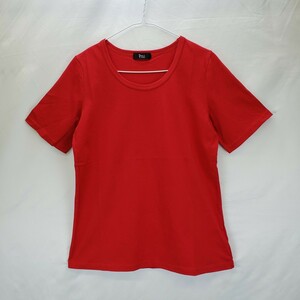 ap2858 △ 新品 ▲ Tシャツ L 赤 レッド 男女兼用 夏 プルオーバー 綿１００％ シンプル トップス カジュアル 通気性 吸湿 快適 涼しい