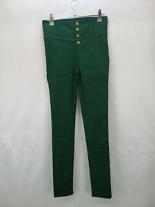 ap1866 □ 新品 ◆ GRICH グリッチ パンツ S 緑 グリーン 伸縮性 裏起毛 大人っぽい お洒落 ストレッチ ストレート 快適 フィット シンプル