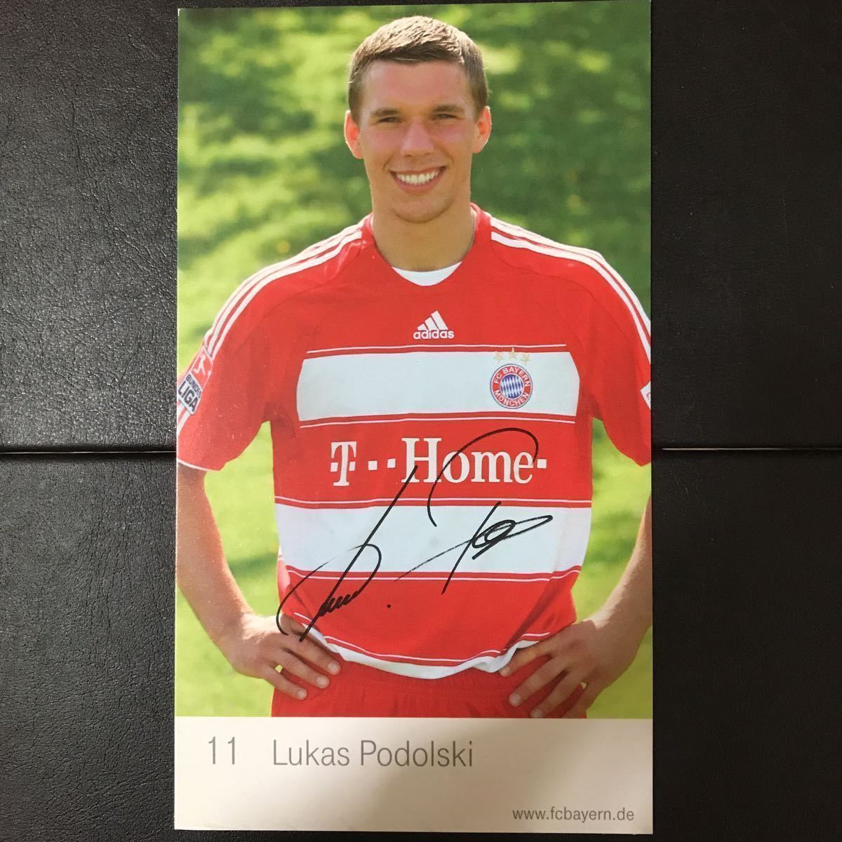 最新 ルーカス•ポドルスキ選手 直筆サイン入りポストカード