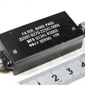 【HPマイクロ波】 マイクロ波 BAND PASS FILTER MFR 01341-R3803 2GHz-4GHz(実測値) SMA(M)(F) 方向性無 動作簡易確認済 現状渡ジャンク品の画像1