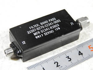 【HPマイクロ波】　マイクロ波 BAND PASS FILTER MFR 01341-R3803 2GHz-4GHz(実測値) SMA(M)(F) 方向性無 動作簡易確認済 現状渡ジャンク品