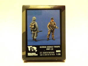 バーリンデン VERLINDEN PRODUCTIONS 603 German Assault Troops WWII ドイツ突撃工兵 兵士と将校 1/35 ミリタリーフィギュア レジンキット