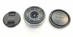 ソニー 単焦点レンズ SEL16F28 16mm F2.8 Eマウント用 シルバー◆SONY ミラーレス一眼 アルファー αシリーズ 小型軽量 NEX 交換レンズ