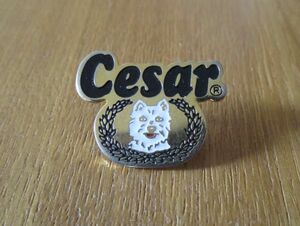 古いピンバッジ：cesar 猫缶 猫 キャットフード 広告 ロゴ シーザー ピンズ #T