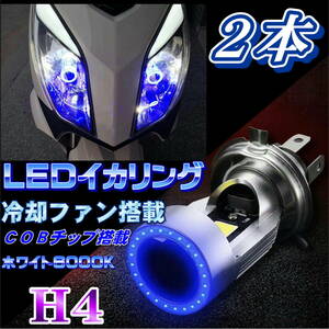  for motorcycle LED head light lighting ring installing cooling fan installing high luminance COB aluminium structure 2 pcs set 