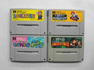 SFC21-270 任天堂 スーパーファミコン SFC スーパーマリオ コレクション ヨッシーアイランド カート ドンキーコング セット ゲーム 使用感