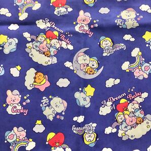BTS BT21 (3) 生地 綿ポリ はぎれ 匿名配送