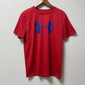 UNDER ARMOUR Under Armor short sleeves T-shirt p Ractis shirt YXL size red red polyester 