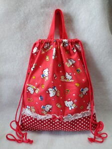 ナップサック 体操着入れ ハンドメイド ハローキティ
