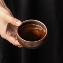 抹茶碗 抹茶茶碗 天目茶碗 曜変天目茶碗 茶道具 お茶碗 国宝 茶道 茶碗 窯変天目茶碗 油滴天目 茶道具 茶器 初心者 酒器 陶芸用品 lh106_画像4