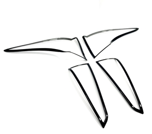 トヨタ用 プリウス XW50 2016-2018 光沢グロスブラック テールランプリムカバー リアランプリム テールライトトリム テールランプモール