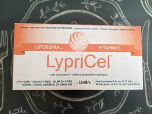 * 国内発送 LypriCel リプライセル リポソーム ビタミンC 天然香料使用リポソーマル型 10包 / リポスフェリック 飲む点滴サプリ *