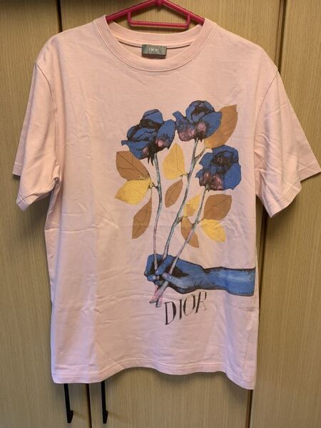 正規 20SS DIOR AND ALEX FOXTON ディオール KIM JONES キムジョーンズ アレックス フォクストン Tシャツ ピンク S 943J605B0554