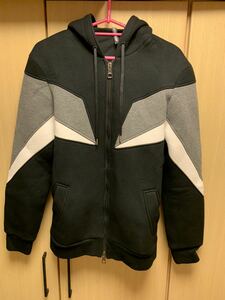 国内正規 19AW Neil Barrett ニールバレット ジオメトリック ネオプレン ボンディング パーカー フーディー 黒 S PBJS264V F515C