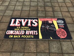  dead stock Vintage LEVI'S LVC RRL Levi's 501XX large war Denim jeans corn Mill z signboard poster display banner 