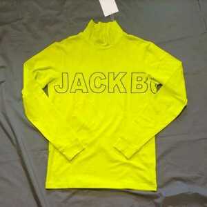 新品正規品　ジャックバニー　パーリーゲイツ　サイズ3 ストレッチ　ハイネック　シャツ　　イエロー　柔らかいコットン素材　送料無料
