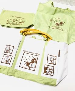 未使用　スヌーピー（SNOOPY）いっぱいお出かけバック（トートバック・クーラーバック・お買い物バック）