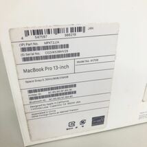 【ジャンクストレージ不良】Apple MacBook Pro 13インチ 2017 Two Thunderbolt3ports MPXT2J/A Core i5 2.3GHz/8GB/スペースグレイ/A1708_画像9