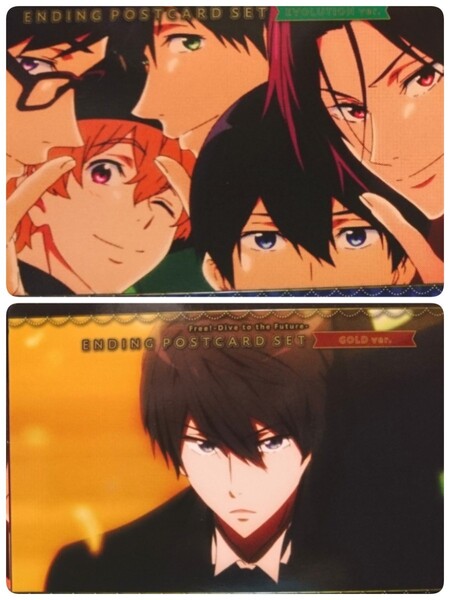 Free! DF エンディング ポストカードセット 2種 ENDING EVOLUTION GOLD