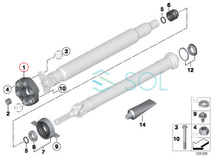 BMW E38 E83 X3 E53 X5 プロペラシャフト ジョイントディスク コンパニオンプレート 735i 2.5i 3.0i 4.4i 4.8is 26111229360 26111229080_画像3