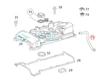 ベンツ W203 W204 W209 R171 ブリーザーホース(シリンダーヘッド～インマニ) C180 C200 C230 CLK200 SLK200 2710160481 2710160181_画像3