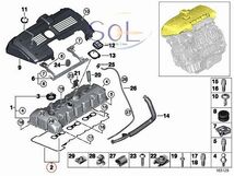 BMW E70 X5 E83 F25 X3 E84 X1 E85 E86 E89 Z4 シリンダーヘッドカバーガスケットセット 3.0si 2.5si 3.0si 25i 28i 11127582245_画像2