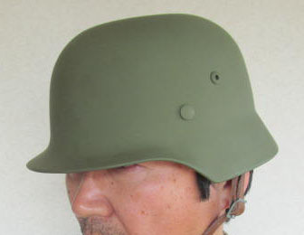返品送料無料 wwⅡドイツ軍 M３５スチールヘルメットレプリカ品(SMW社パーマツリーカモフラージュカバー付き) 個人装備