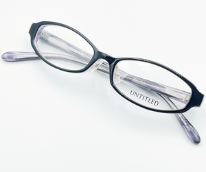 メガネフレーム UNTITLED 8039 ブラック パープル メガネ 眼鏡 新品未使用 デッドストック品 送料無料