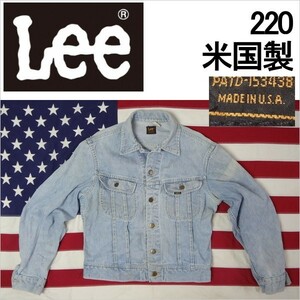 リー lee デニム 米国製 中古220 USA製 古着ジージャン デニムジャケット メンズ